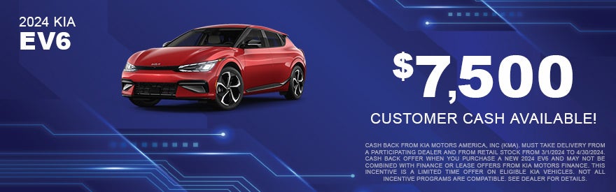 2024 EV6 Customer Cash Available